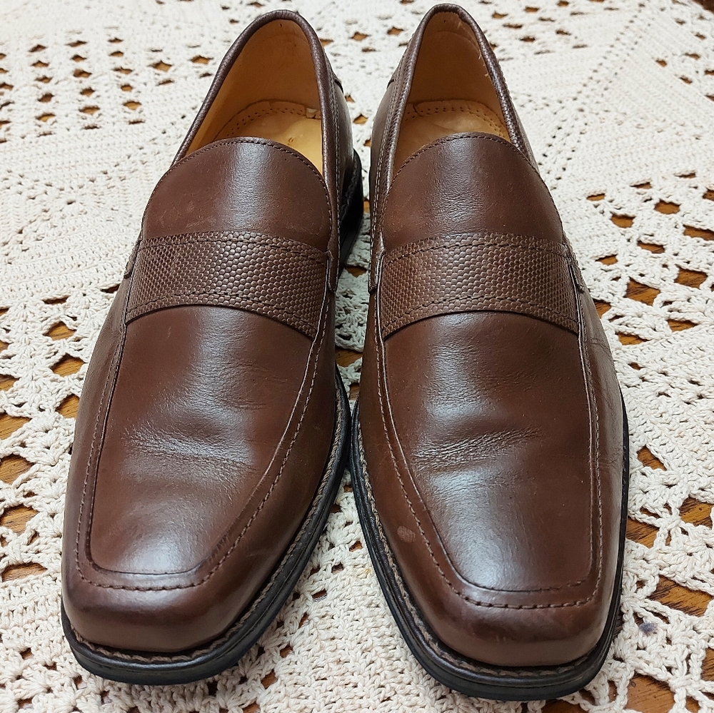 Sandro Moscoloni loafer brown leather size 9